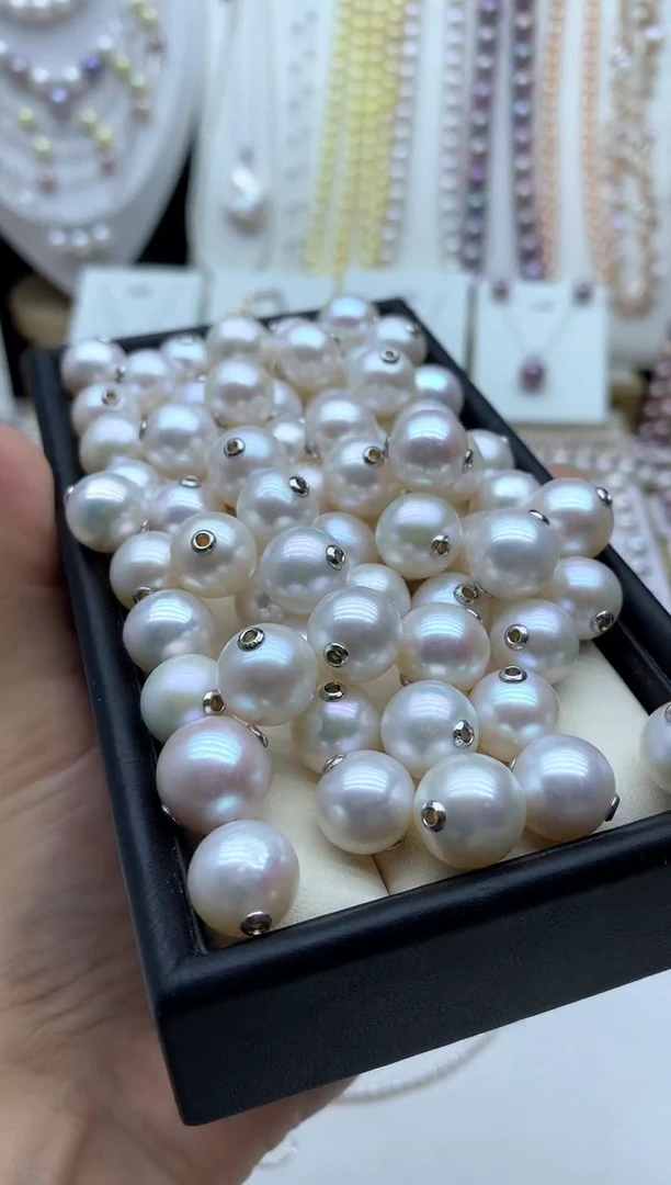 淡水珍珠银S925镶嵌吊坠(不含链)多样性发其一