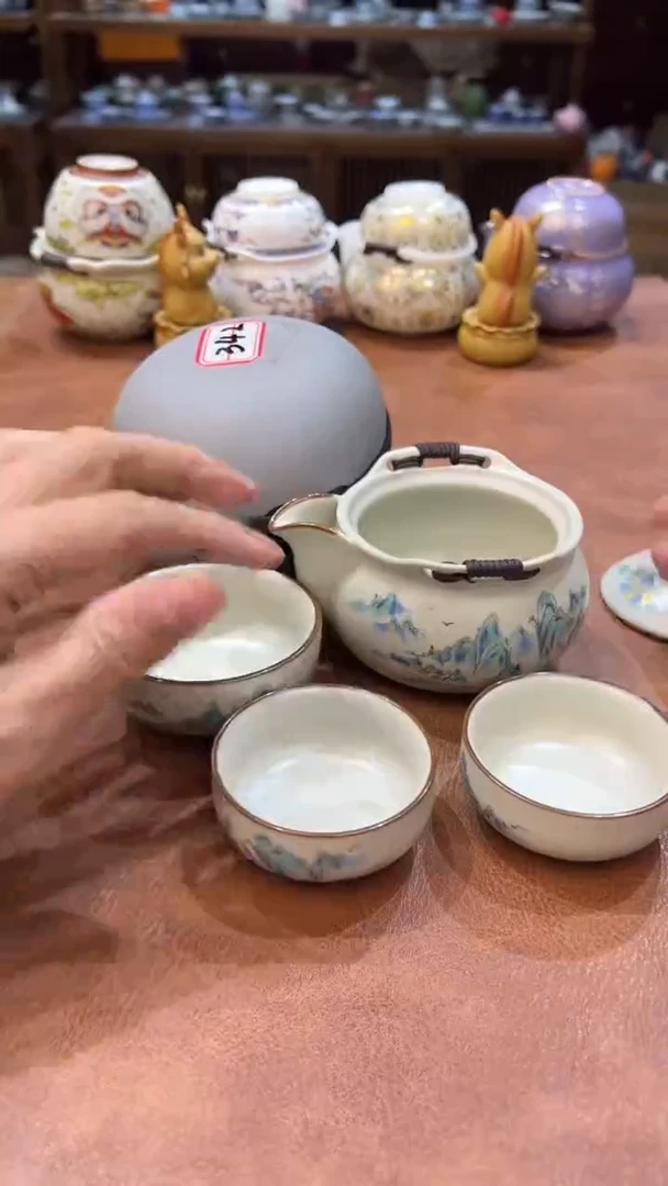 真的很便宜会开片的旅行茶具