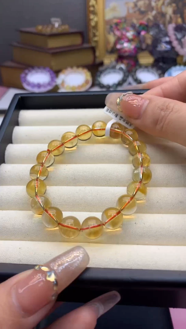 【闪购商品】水晶手串未镶嵌10+冰透巴西黄水晶