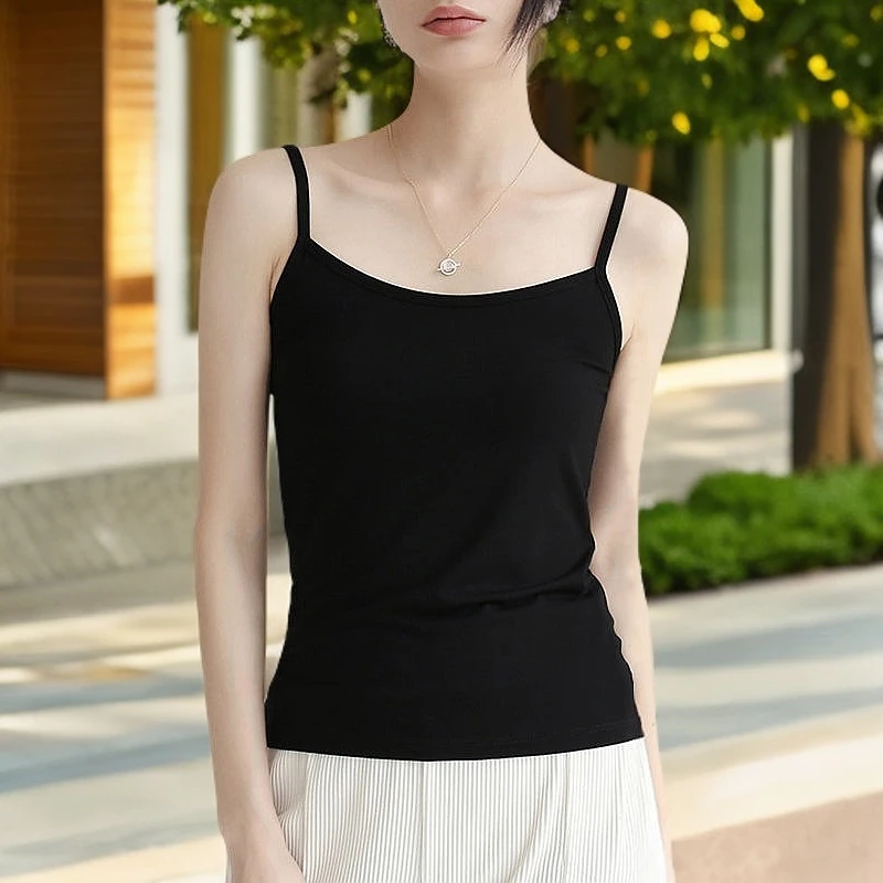 福利品 白色吊带女士背心女夏内搭打底百搭吊带衫【码数建议小】