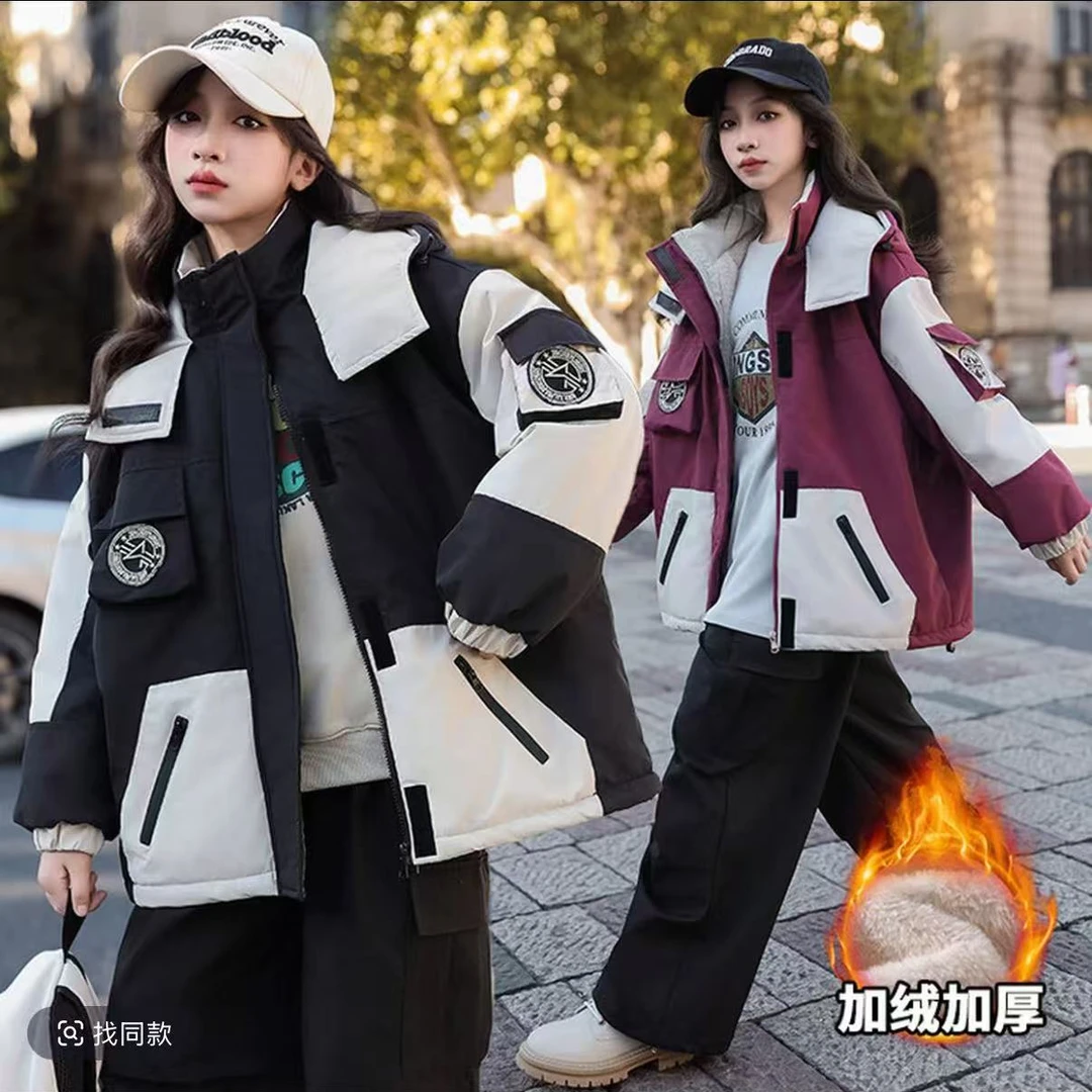 姐弟款工装加绒外套11271