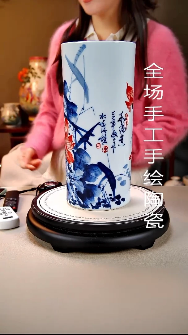 摆件陶景德镇手绘陶瓷25