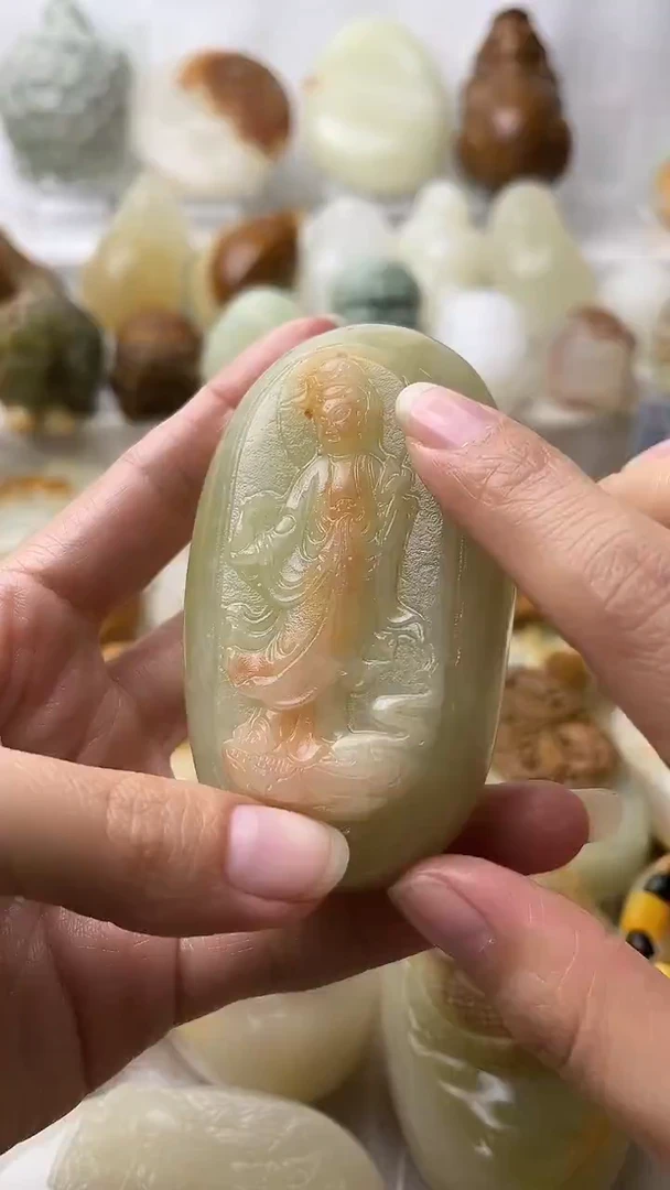 石材古青石棉纹正常不退换观音