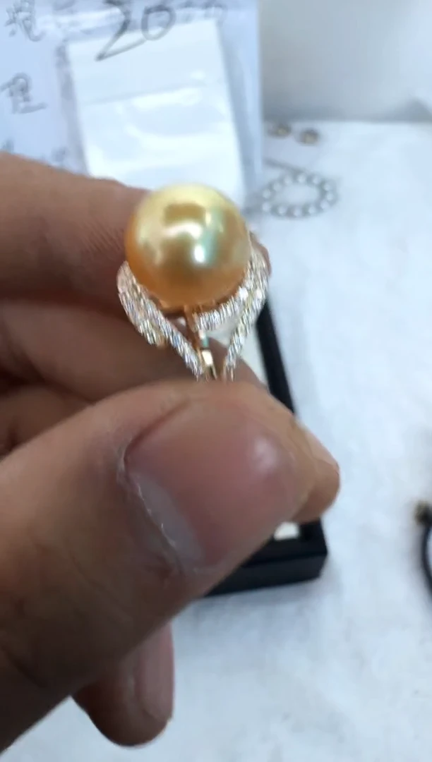 【闪购商品】海水珍珠戒指银S925镶嵌戒指