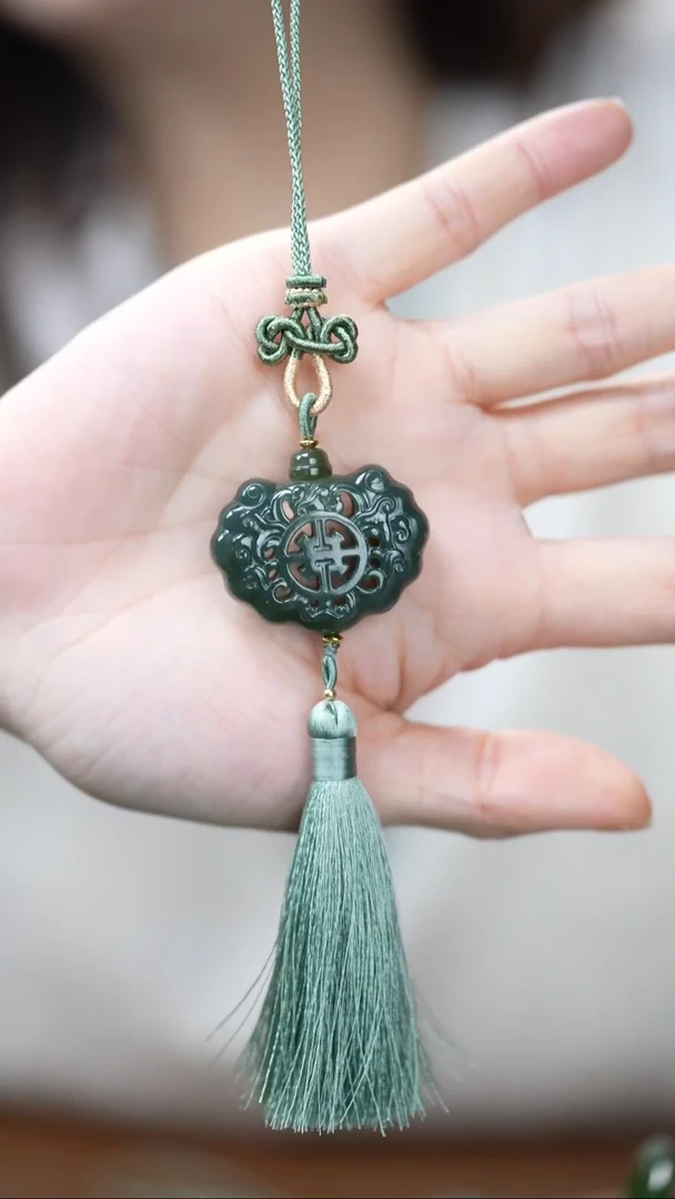 【闪购商品】和田玉（碧玉）车挂未镶嵌和田玉碧玉车挂