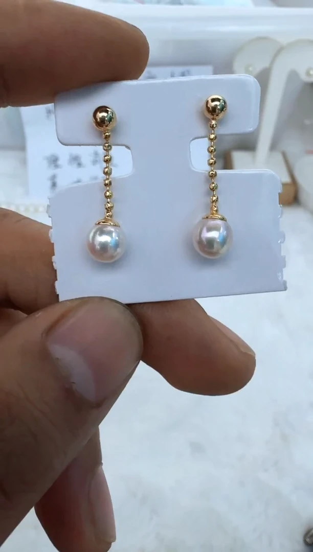 【闪购商品】海水珍珠耳饰银S925镶嵌耳钉