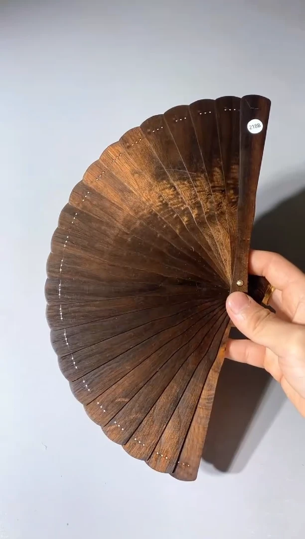 金丝楠218号16cm乌木金丝楠小叶桢楠扇子