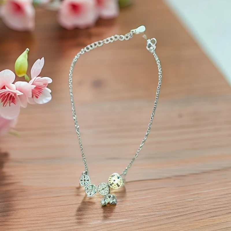 足银脚链 福遇足银 FUYU  66  钱币足银脚链