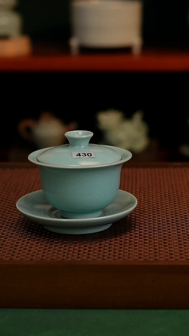 杯仿古釉手工盖碗430