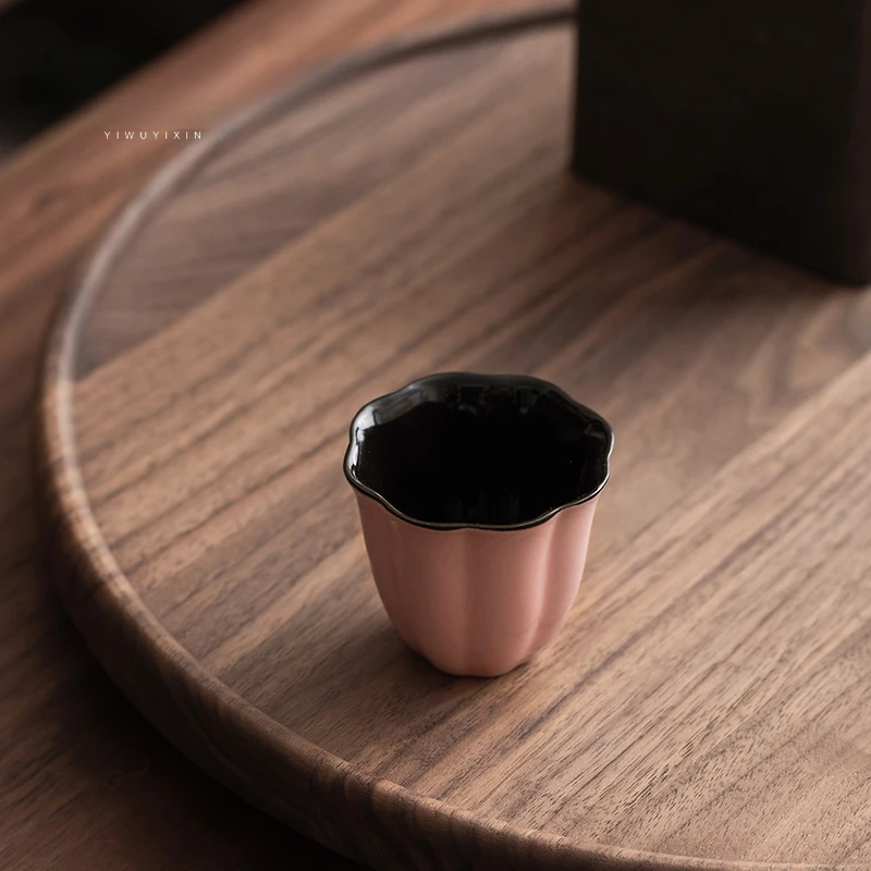 宜物宜心 粉黛主人杯釉下彩陶瓷品茗杯功夫茶具个人专用茶杯茶盏