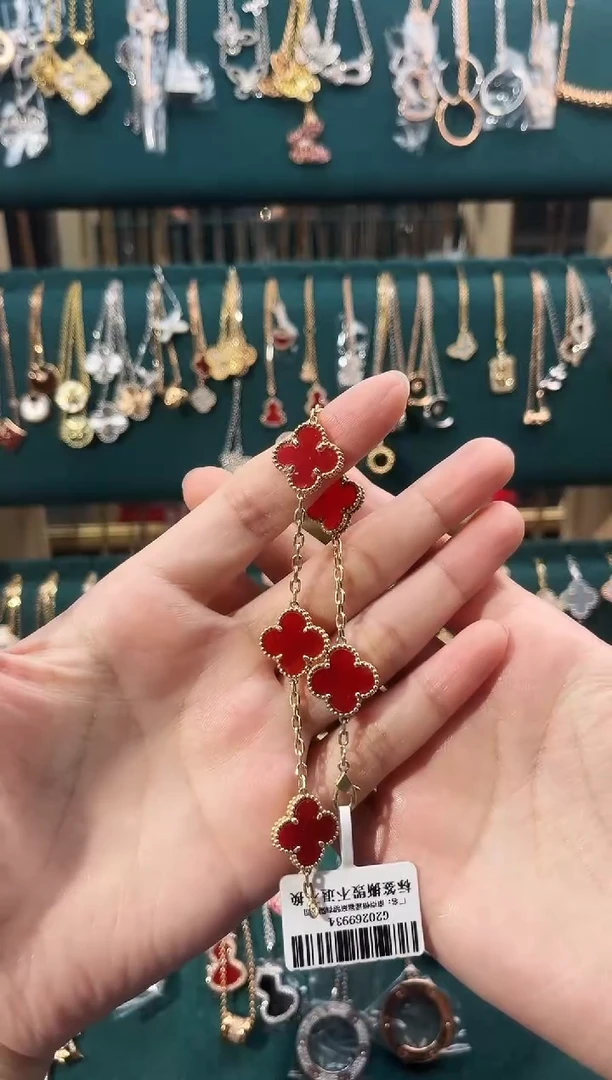 玛瑙/玉髓手链18K金镶嵌18K金镶嵌 K黄 五花