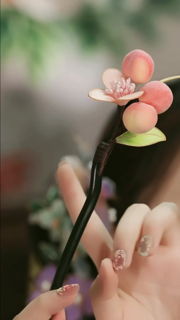 刺绣湘传礼纯手工发簪