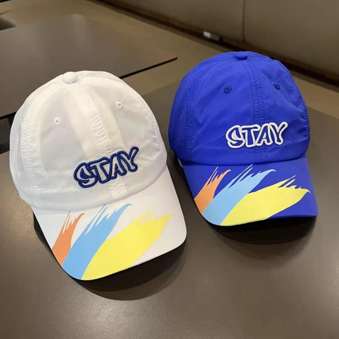 儿童帽子蓝色透气休闲网眼速干鸭舌帽棒球帽男女童小孩薄款太阳帽