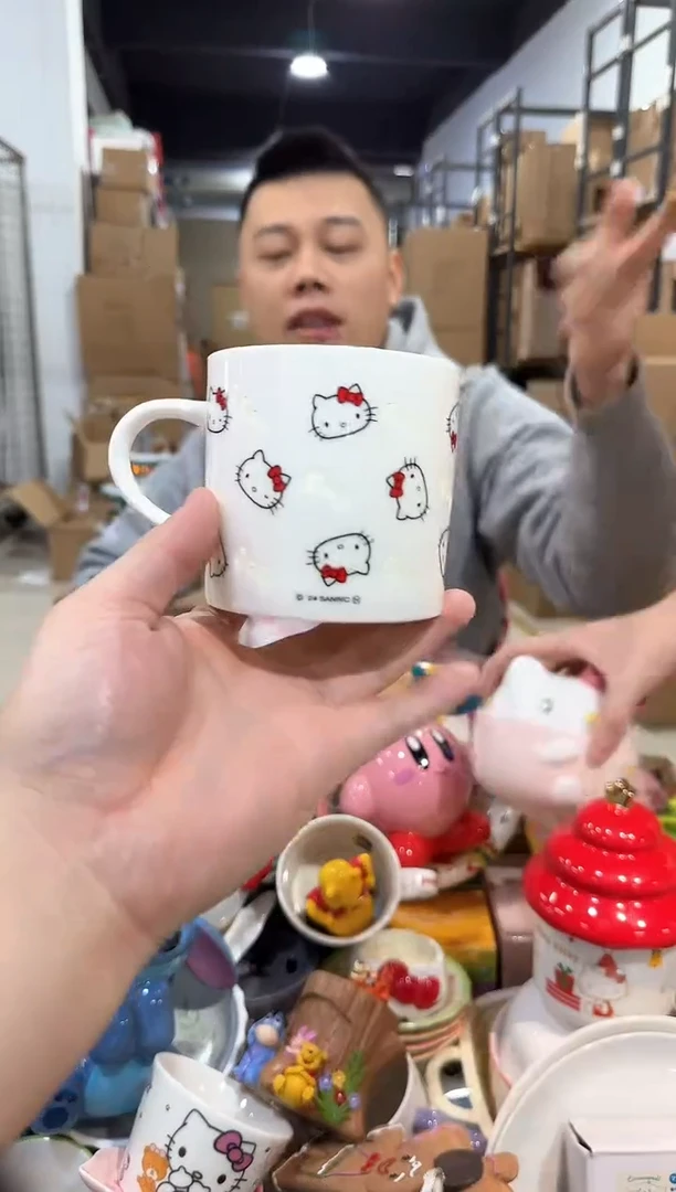 瓷片kt猫镂空水杯