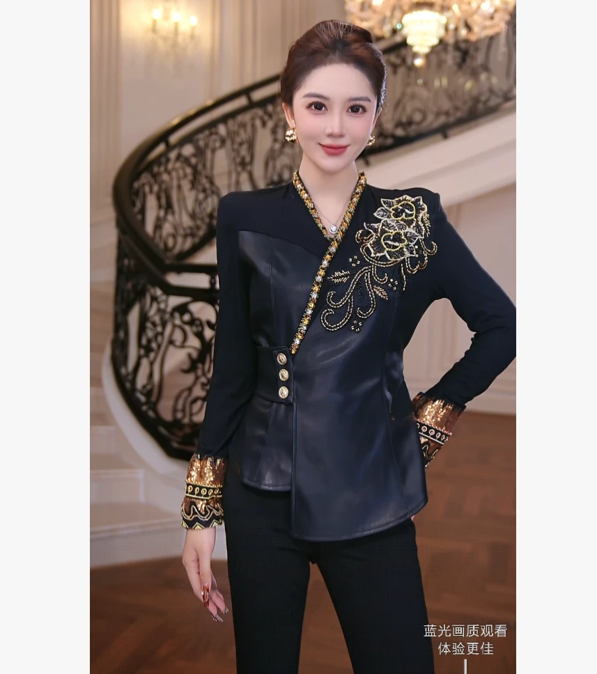 【芙娜妮】半高领保暖显瘦针织设计感2025高级感女士上衣F2530972A