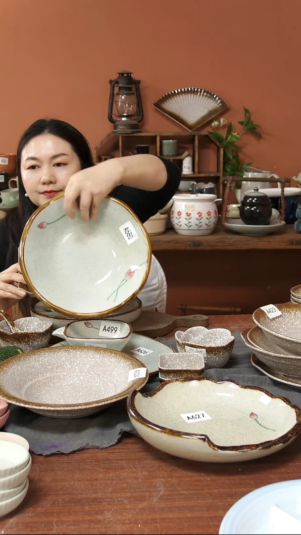 陶瓷A314 一只陶瓷粗陶翘边长方盘可能微瑕25*18