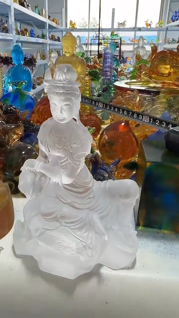 手工艺品琉璃875 观音 古法琉璃  微瑕介意勿拍 不退不换