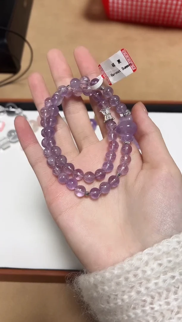 未镶嵌手链水晶13-9紫水晶设计款手链
