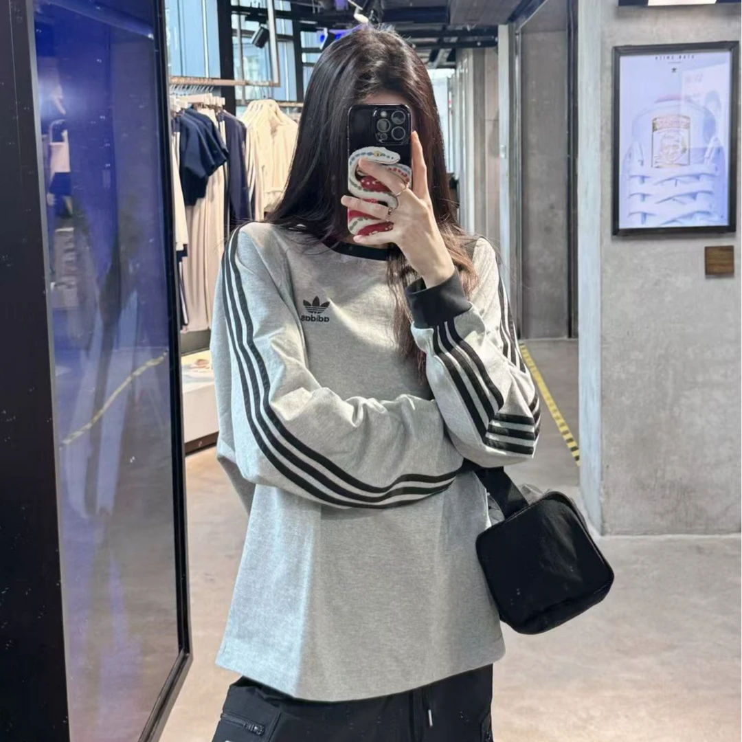 adidas三叶草经典欧若风百搭透气长袖 KE5826
