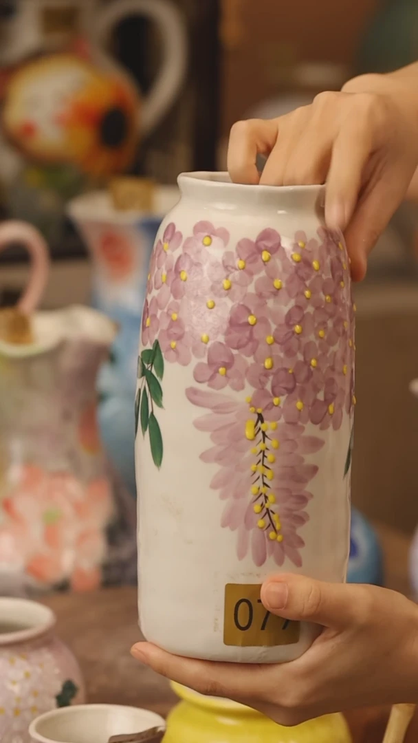 陶瓷079景德镇设计师手作花器摆件侘寂风