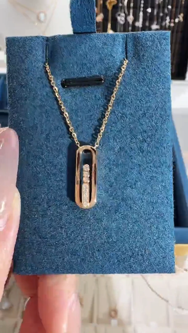 颈饰18K金镶嵌钻石3.24g