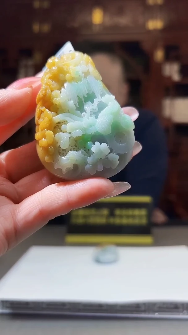 【闪购商品】定制翡翠未镶嵌0305/Y/山水