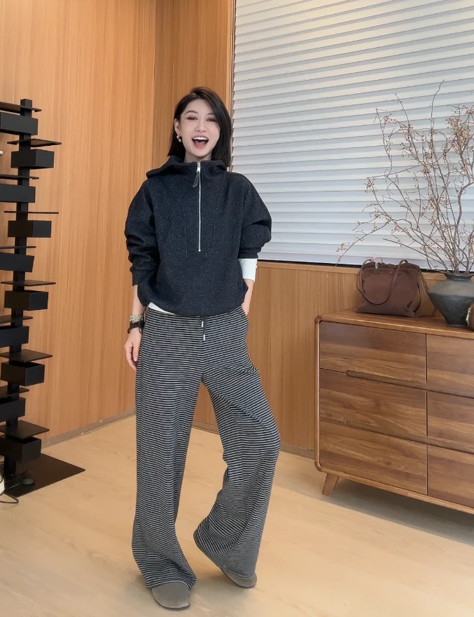【QiQiAtelier】春秋新款高端精致洋气慵懒风舒适上衣6289