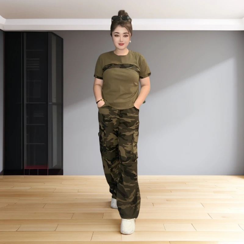 休闲风工装风时尚套装时尚运动长裤可露丽风朋克风3302宽松