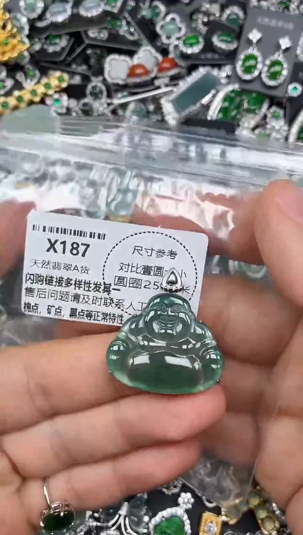 颈饰未镶嵌翡翠X187吊坠