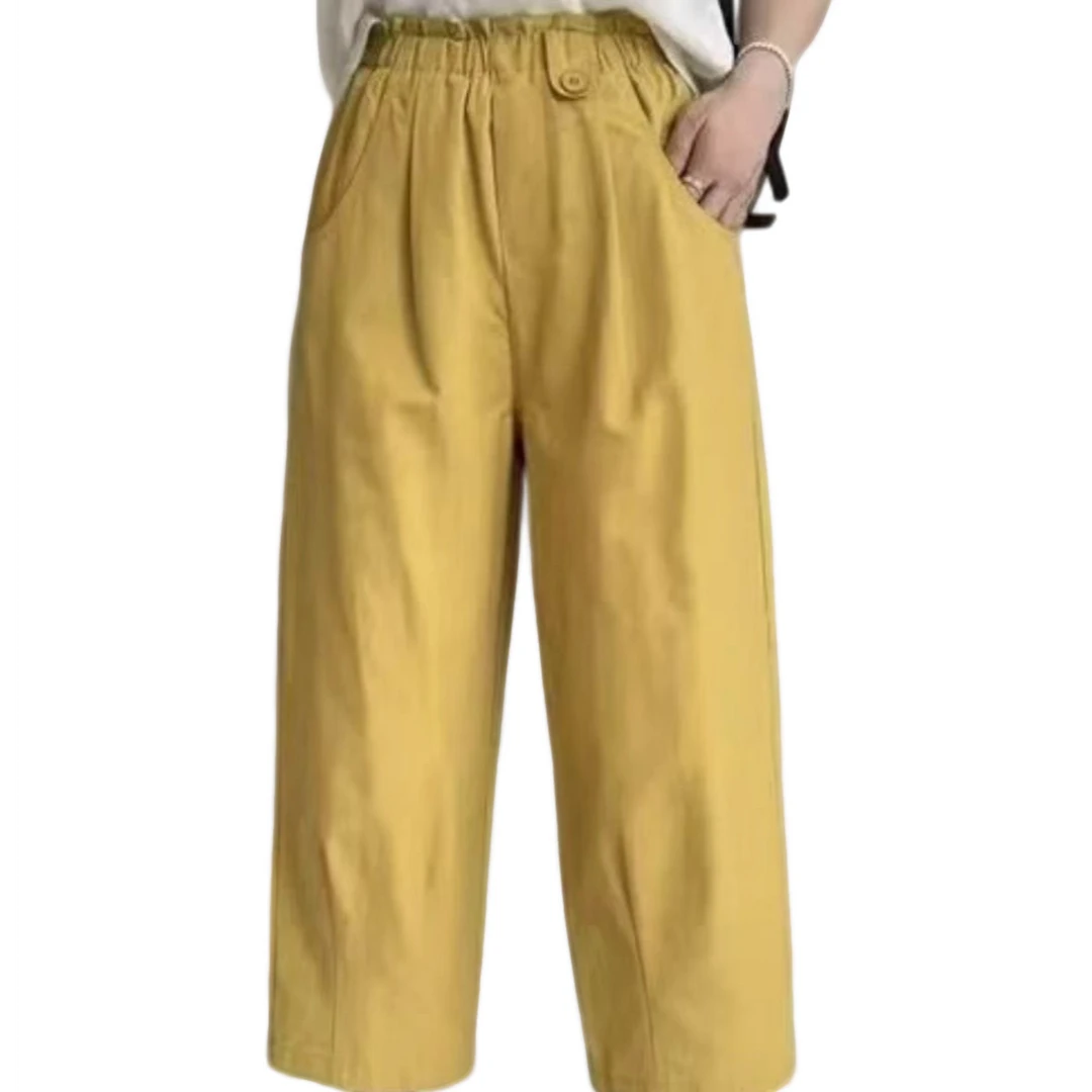 敏子家8853春夏新款九分花苞裤时尚百搭减龄洋气休闲裤山本裤