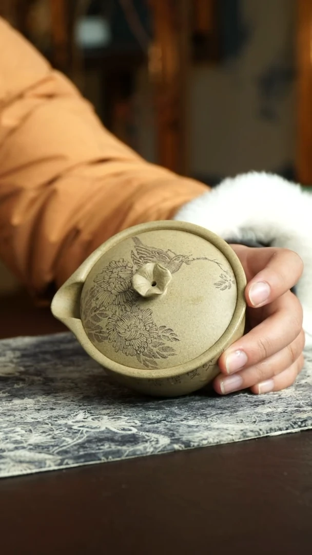 茶杯紫砂89号 特惠李建军老师本山芝麻段手抓 宜兴紫砂原矿作品