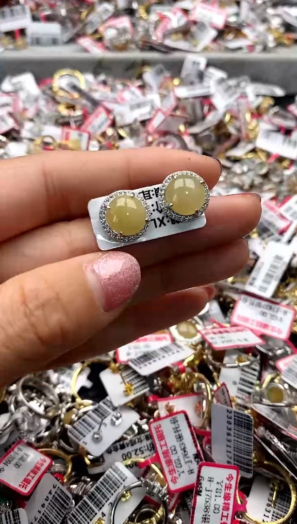 【闪购商品】翡翠戒指银S925镶嵌555555   1