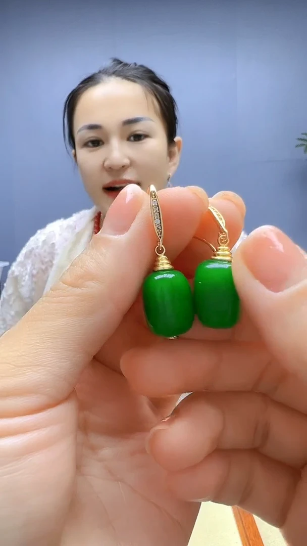 颈饰14K金镶嵌翡翠丹丹diy颈饰