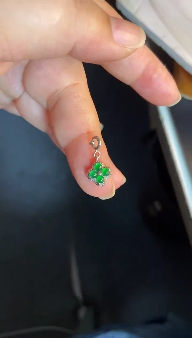 吊坠(不含链)银S925镶嵌翡翠2