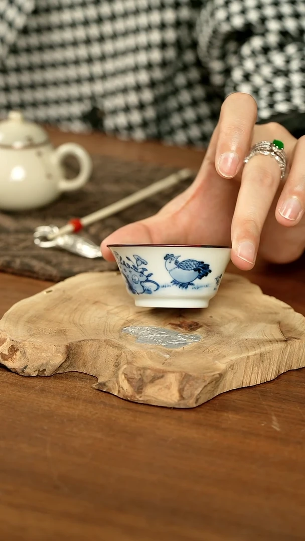 青花鸡缸单杯...