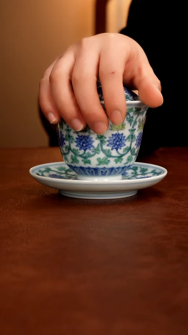 摆件陶小*虽景德镇瓷器，青花瓷手绘茶具~