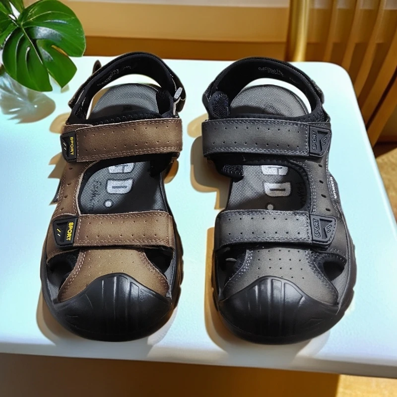 30661透气225包头沙滩鞋拼色素面车缝线纯色青春潮流休闲50+6