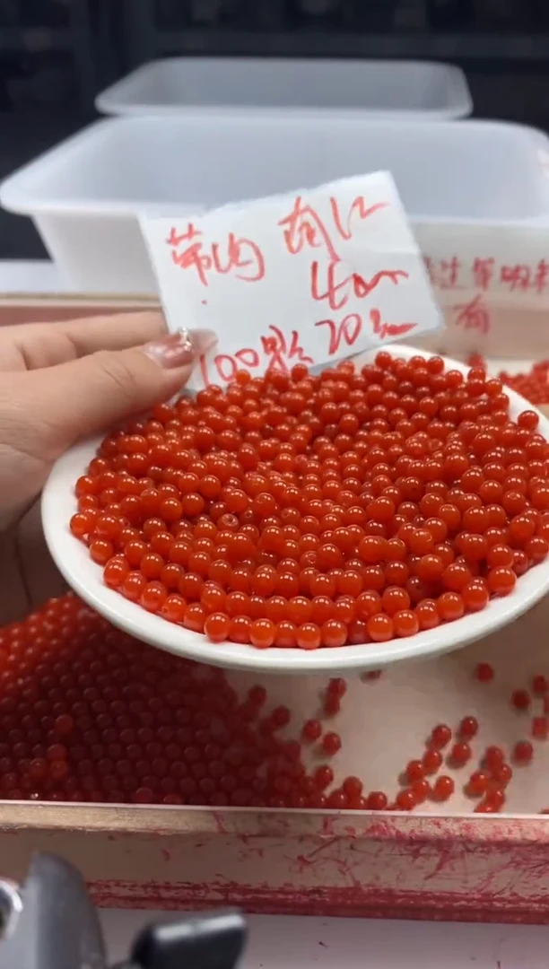 【闪购商品】玛瑙/玉髓颈饰未镶嵌W2271满肉南红4mm*100颗