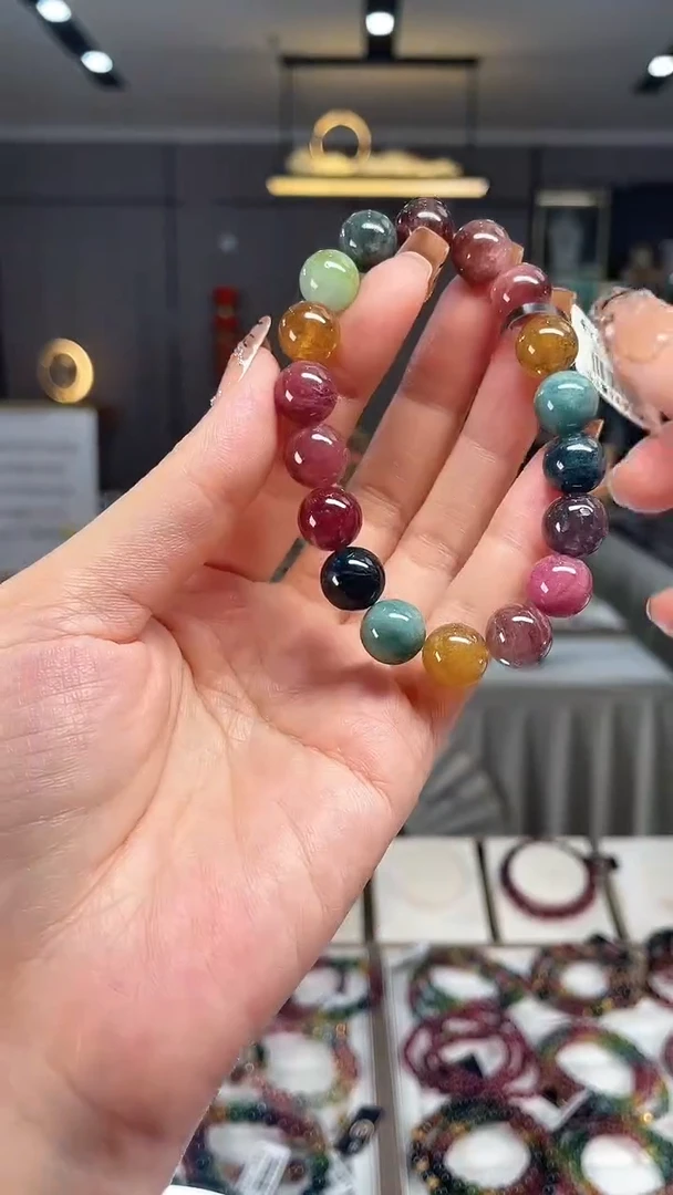 未镶嵌老矿碧玺单圈手串10mm+碧玺dan多样性发货一条