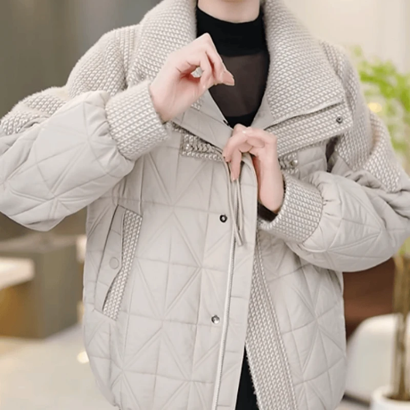 C113【棉服】2025冬季新款保暖时尚气质加厚宽松休闲减龄棉服外套