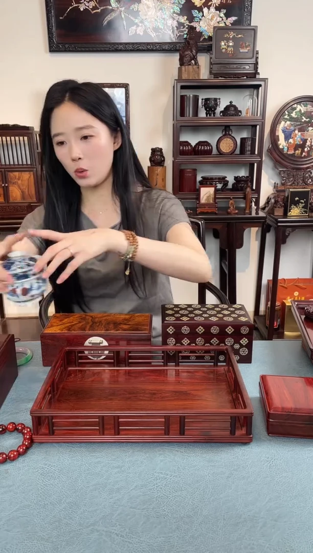 紫檀木类成套家具托盘