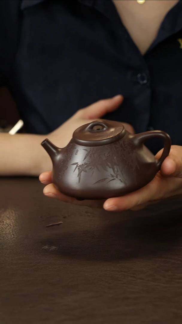 茶壶紫砂马方远紫泥石瓢