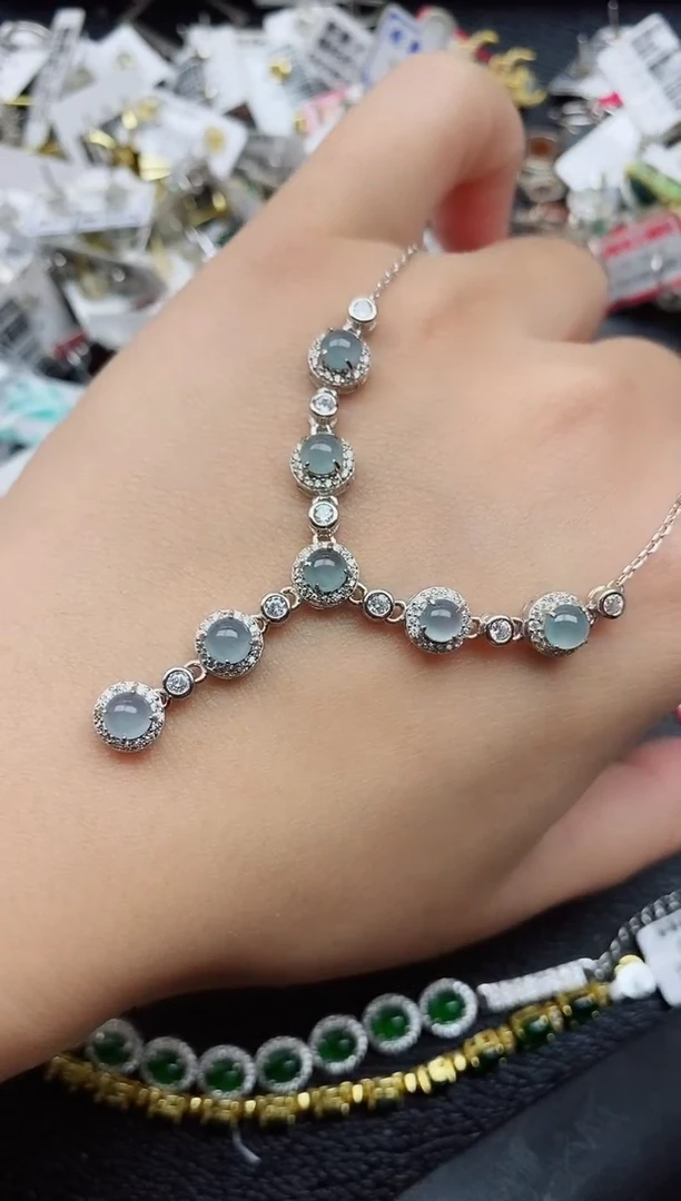 银S925镶嵌戒指翡翠1