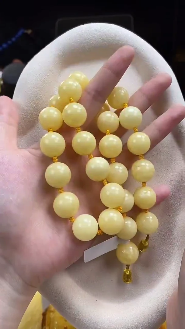 琥珀颈饰未镶嵌项链