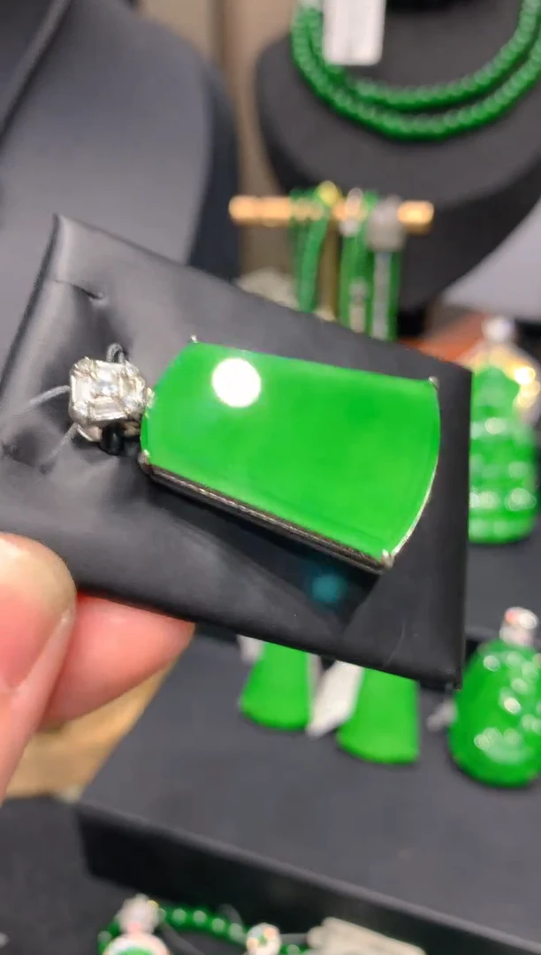 颈饰银S925镶嵌翡翠22一季