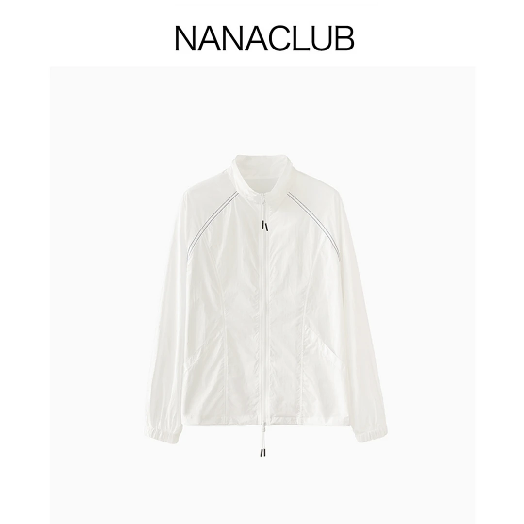 NANACLUB 防止外线UPF50+皮肤衣 防晒外套 日系休闲插肩小袖廓形