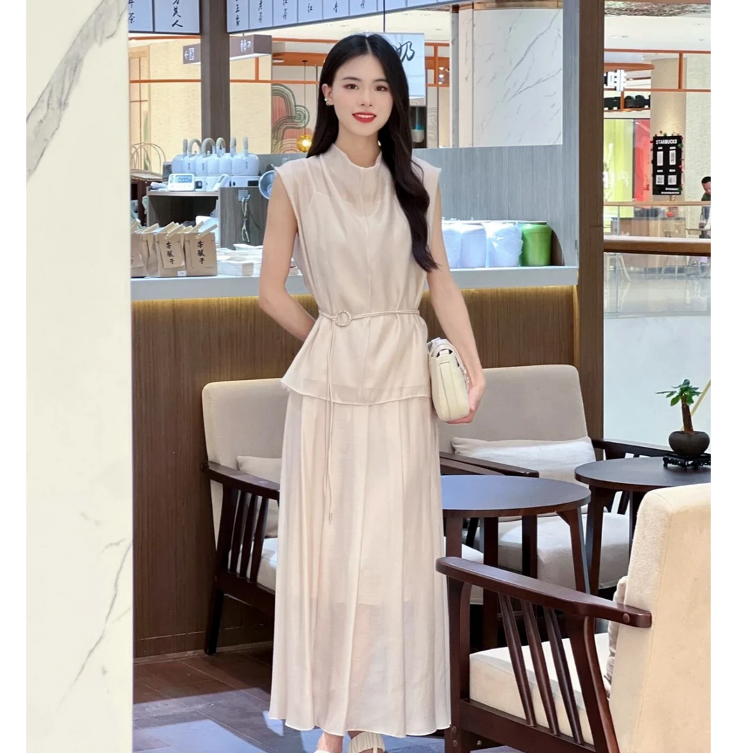 【高定】歌力思2025夏季新款时尚休闲立领气质背心女EWV362B00100