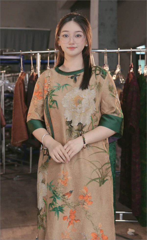 0060 新中式高端国风新款气质连衣裙