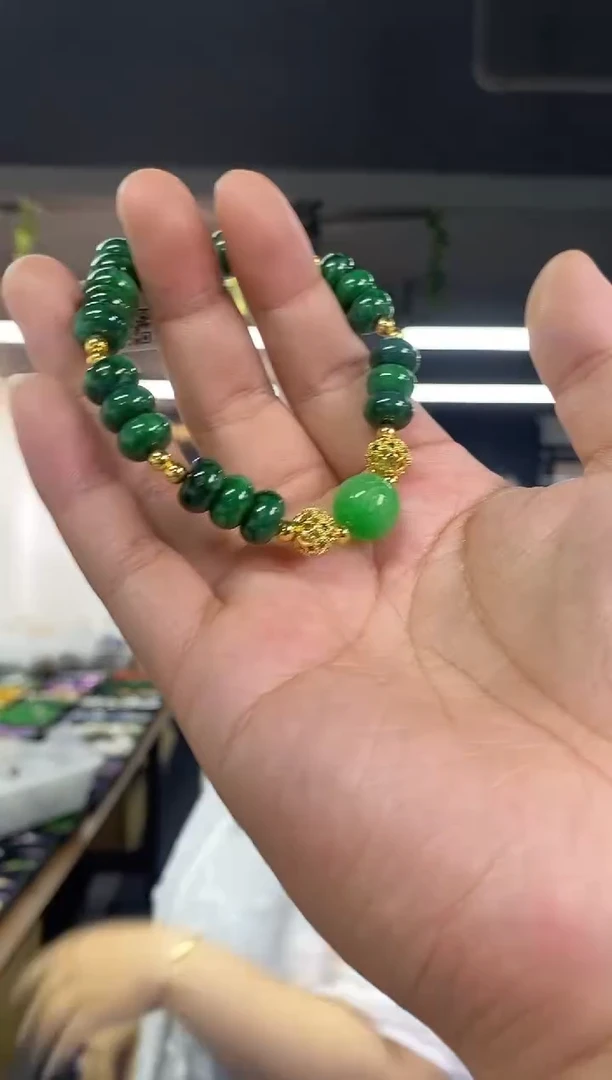 未镶嵌手链翡翠多样性发其一颜色微差