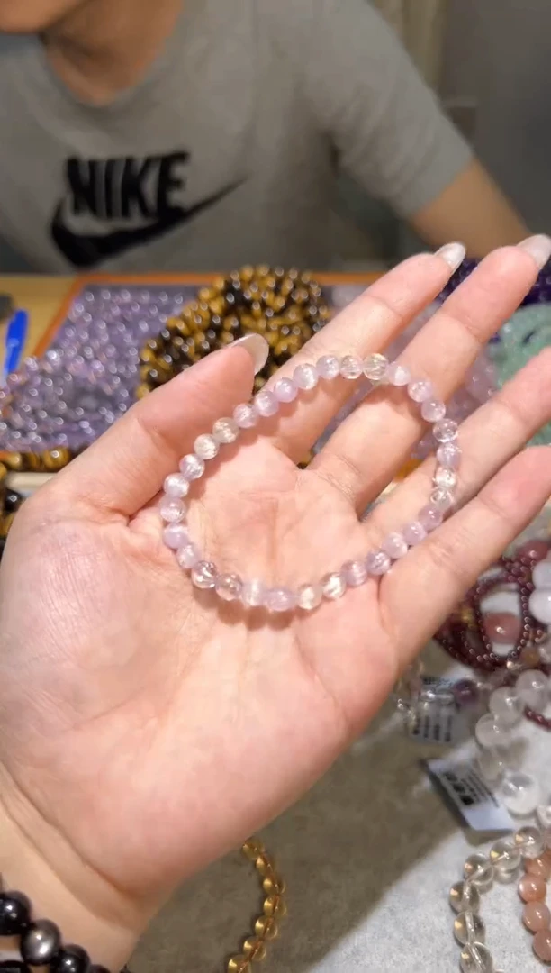 手串锂辉石未镶嵌彩锂辉石手串6mm